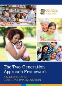 Two Generation Approach Publication Cover with images of kids and families