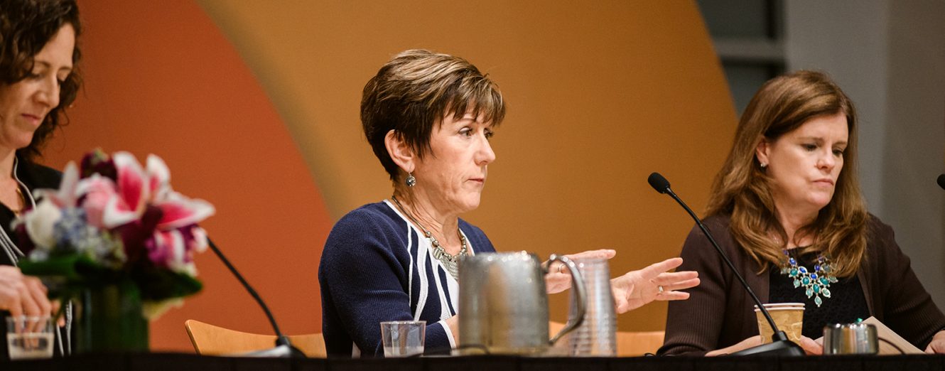 Panelists Bridget Gavaghan, Susan Dreyfus, and Tracy Wareing Evans from breakout session