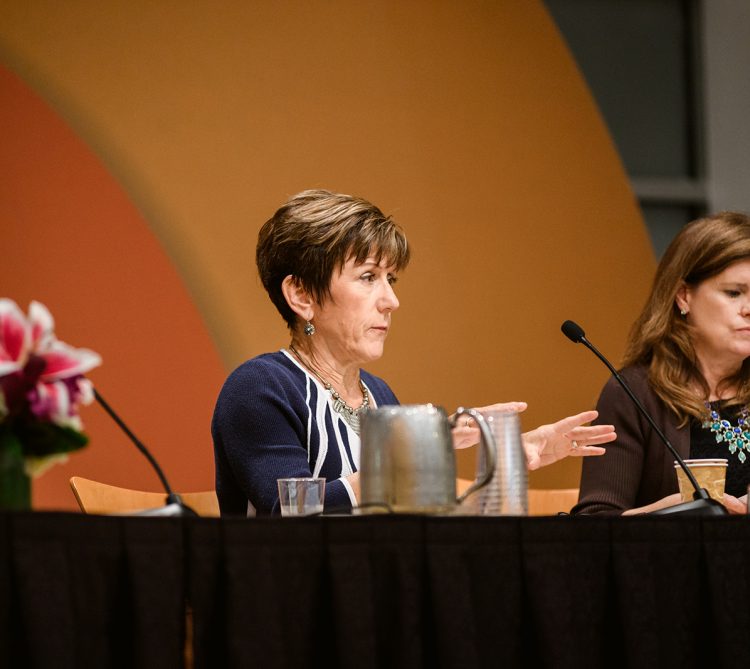 Panelists Bridget Gavaghan, Susan Dreyfus, and Tracy Wareing Evans from breakout session