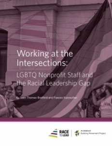 Working at the Intersections: LGBTQ Nonprofit Staff and the Racial Leadership Gap report cover